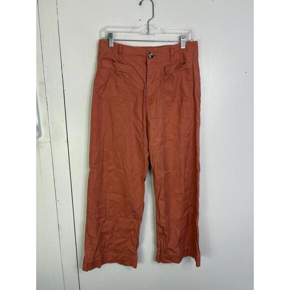 Anthropologie Pants - Maeve Pants Womens 29 The Colette Linen Blend Cropped Wide Leg Anthropologie